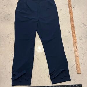 Grace Karin Navy Ankle Pants with Bow Detail